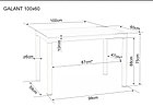 Стол обеденный SIGNAL GALANT белый/белый 100/60, фото 3
