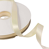 Лента атласная, 1,5 см*100 ярд., бежевый