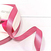 Лента атласная, 1,5 см*100 ярд., пыльно-розовый