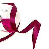 Лента атласная, 1,5 см*100 ярд., винный