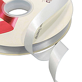 Лента атласная, 1,5 см*100 ярд., холодный белый