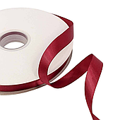 Лента атласная, 1,5 см*100 ярд., бордовый