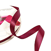 Лента атласная, 1,5 см*100 ярд., марсала