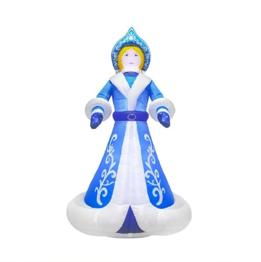 3D фигура надувная Снегурочка, размер 300см, внутренняя подсветка 9LED, компрессор с адаптером 12В, IP44 NEON-