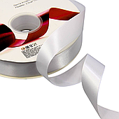 Лента атласная, 25 мм*100 ярд., белый