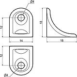 Уголок монтажный с отверстиями под саморез хром, фото 2
