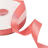Лента атласная, 25 мм*100 ярд., персик