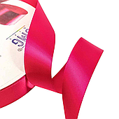 Лента атласная, 25 мм*100 ярд., темно-малиновый