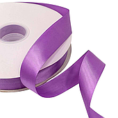 Лента атласная, 25 мм*100 ярд., фиолетовый