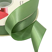 Лента атласная, 25 мм*100 ярд., резедово-зеленый