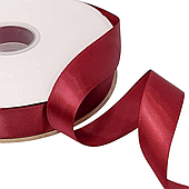 Лента атласная, 25 мм*100 ярд., бордовый