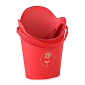 Коробка "Ваза для цветов" 13,5*10*19, красный