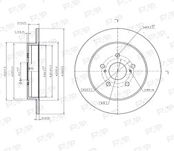 Диск тормозной задний Geely Atlas d=308mm