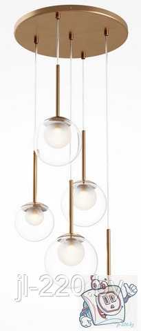 Светильник подвесной Maytoni Modern Basic form MOD521PL-05G, IP20, золото, прозрачный белый