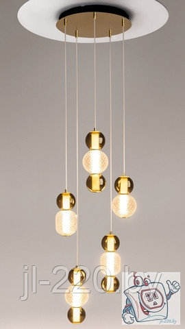 Светильник подвесной Maytoni Modern Drop MOD273PL-L80G3K, IP20, золото, янтарный