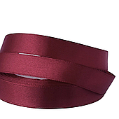 Лента атласная, 1,5 см*23 м, красно-коричневый