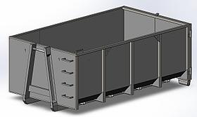 Бункер под мультилифт, 16 куб.м. с распашным бортом