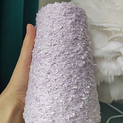 Пряжа Lineapiu art Lounge 76% вискоза 23% полиамид 1%эластан 800м/100г светлая сирень с узелками