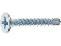 Саморез для монтажа ГКЛ (к металлу), цинк, сверло, картон