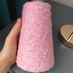 Пряжа Lineapiu art Lounge 76% вискоза 23% полиамид 1%эластан 800м/100г светло-розовый, с узелками