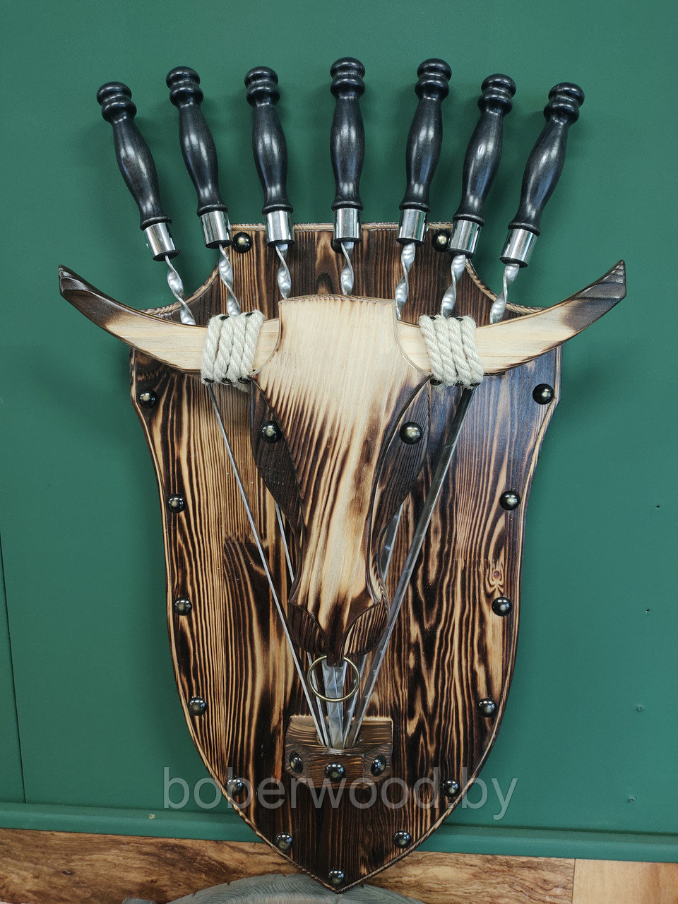 Набор шампуров с щитом Вуд Бул. Подвесной