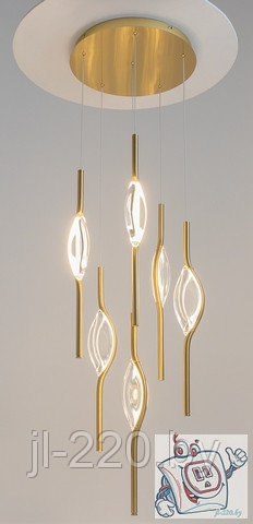 Светильник подвесной Maytoni Modern Foresight MOD347PL-L48BS3K, IP20, латунь