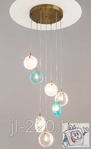 Светильник подвесной Maytoni Modern Frozen MOD254PL-07BS, IP20, латунь, разноцветный