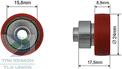 Ролик сдвижной крыши, 24х8,9 мм, Bozamet 68.KK.021