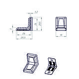 Уголок 26х26 монтажный с декоративной накладкой белый, фото 2