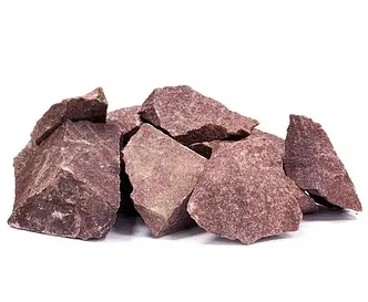 Камни для бани и сауны Малиновый кварцит колотый (20 кг)