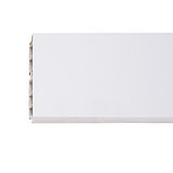 Цоколь мебельный ПВХ H=100 мм c лицевой силиконовой защитой, белый глянец, фото 3