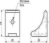 Уголок пластиковый радиусный 24*24, орех темный, фото 2