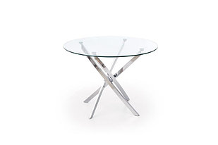 Стол обеденный HALMAR RAYMOND прозрачный/хром 100