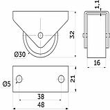 Колесная опора прямого хода, фото 2