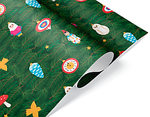 Упаковочная бумага в листах 0,7х1 м Еловые ветки, 10 л (арт.2050912)