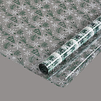 Пленка 40 мкм 0,68х7,5 м Елочки, зеленый (арт.989711)