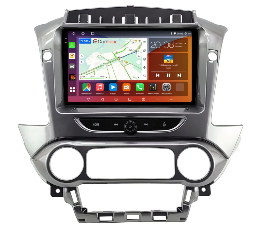 Штатная магнитола Chevrolet Tahoe, Suburban 2014-2020 (серая, глянцевая) Canbox на Android 10 (4G-SIM, 2/32)