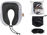 Подушка для путешествий с эффектом памяти, набор (маска для сна, чехол), серый, ARIZONE, фото 2