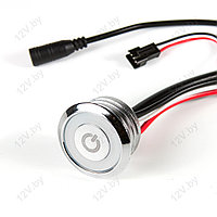 Кнопка сенсорная DIM TS16-T SM+Jack 5.5/D20.3mm., d17mm встр. (12-24V) Серебристый