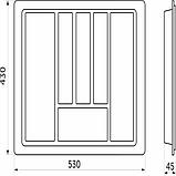 Вкладыш для столовых приборов 530х430 металлик, фото 2