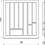 Вкладыш для столовых приборов 730х430 белый, фото 2