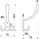Крючок мебельный WP 59 сатин, фото 2