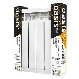 Радиатор биметаллический OASIS eco 500/80 РФ по 12 секций/уп