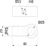 Соединитель 2-х труб d25 простой, черный, фото 2