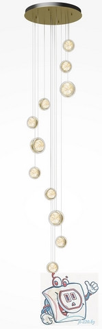 Светильник подвесной Maytoni Modern Pharao MOD361PL-L58BS3K, IP20, черный и латунь, прозрачный