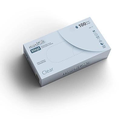 Перчатки виниловые mediOk Vinyl Clear, размер: S, 50 пар (100 шт.), бесцветные