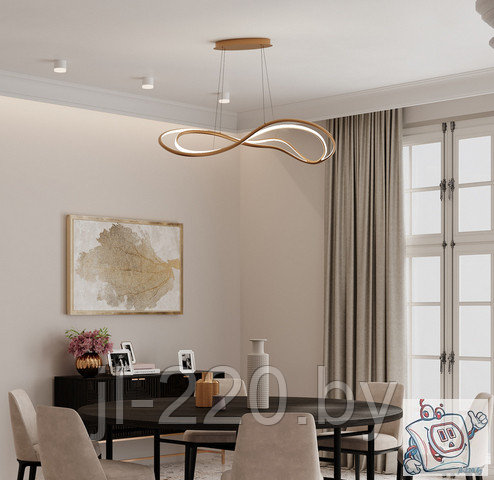 Светильник подвесной Maytoni Modern Plons MOD283PL-L65BS3K, IP20, латунь, белый