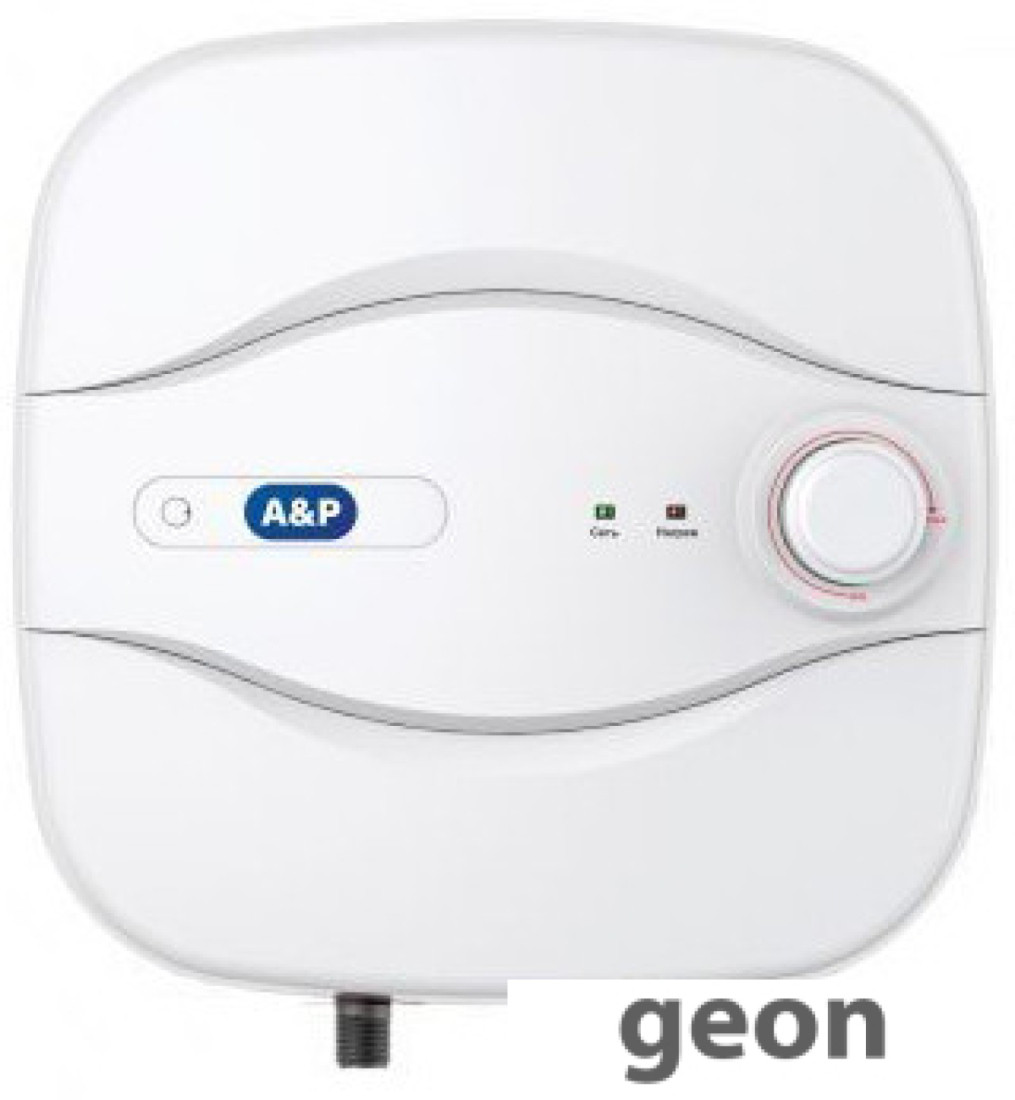 Накопительный электрический водонагреватель над мойкой A&P 310-15A