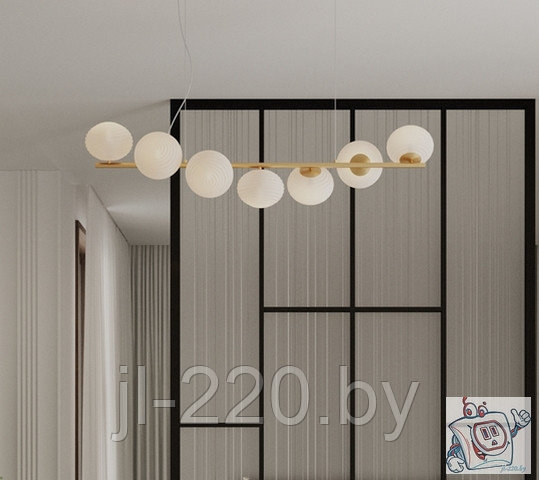 Светильник подвесной Maytoni Modern Reels MOD268PL-07G, IP20, золото, белый