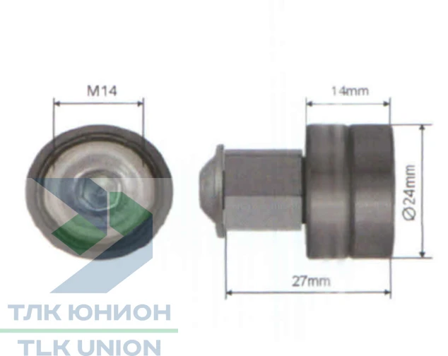 Ролик каретки сдвижной крыши, 24х14х26 мм, Bozamet 68.SM.021